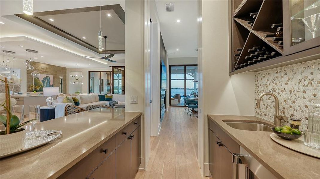 Furnished interior view inside a new home in Wild Blue at Waterside, Sarasota (Image 52).