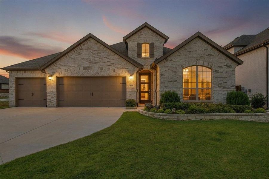 Front exterior of a new home in , Midlothian, TX, highlighting curb appeal (Image 24). Front exterior of a new home in , Midlothian, TX, highlighting curb appeal (Image 24).