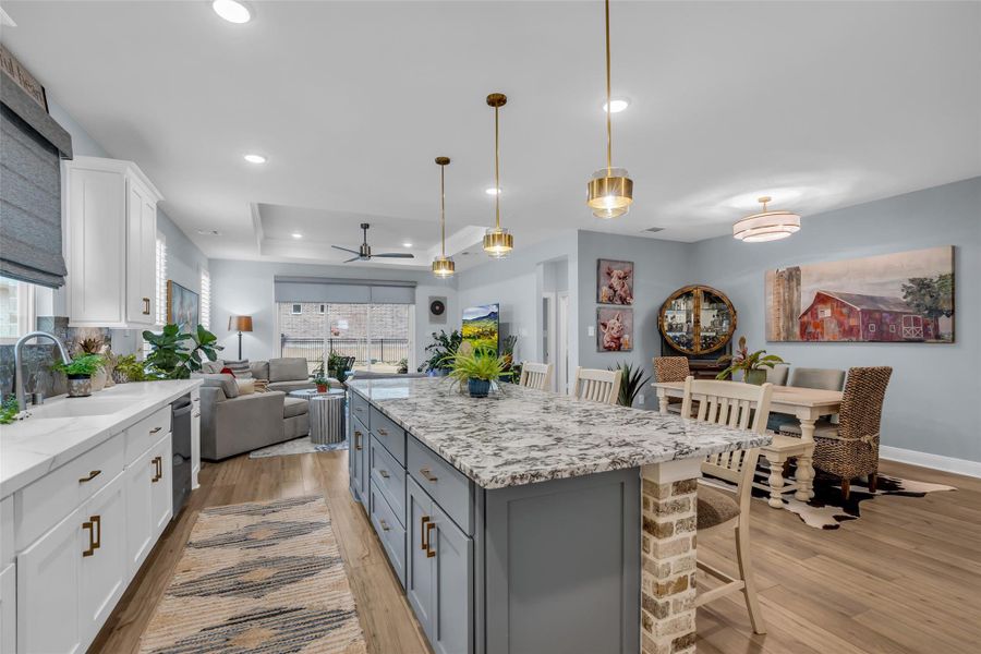 The living space is wide open, perfect for entertaining or family gatherings. The living space is wide open, perfect for entertaining or family gatherings.