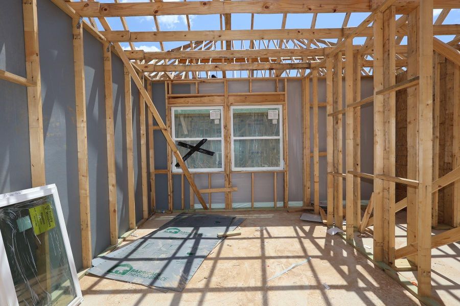 In-progress construction of a new home in The Highlands Encore - Tranquil Collection, Porter, TX (Image 4). In-progress construction of a new home in The Highlands Encore - Tranquil Collection, Porter, TX (Image 4).