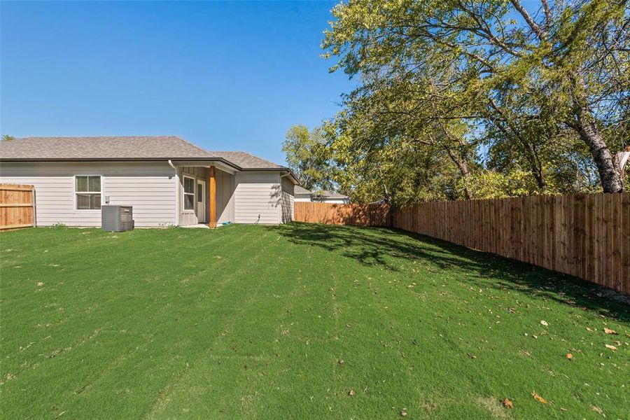 View of fenced backyard View of fenced backyard