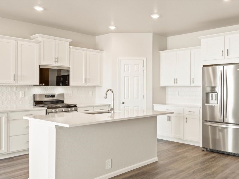 The Cherry Creek floorplan interior image taken at a Meritage Homes community in Northern Colorado.