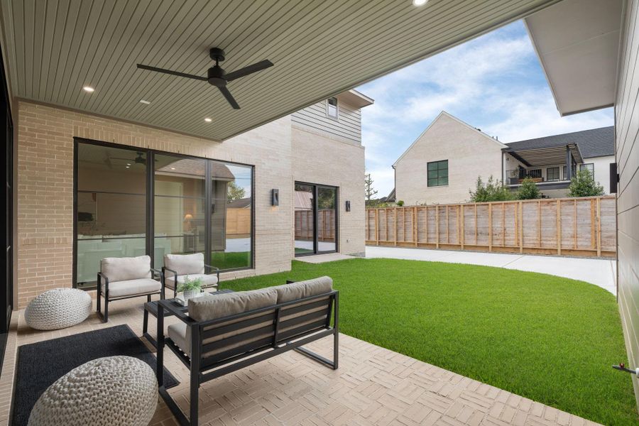 covered patio with surround sound