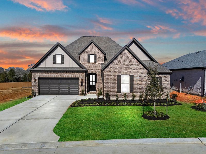 Front exterior of a new home in Chambers Creek, Willis, TX, highlighting curb appeal (Image 21).