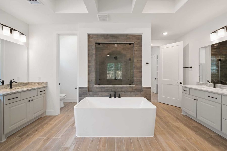 Representative furnished interior of a home built from the Waterloo – 60′ Lot by Chesmar Homes in Lakes of Cane Island, Katy (Image 7).