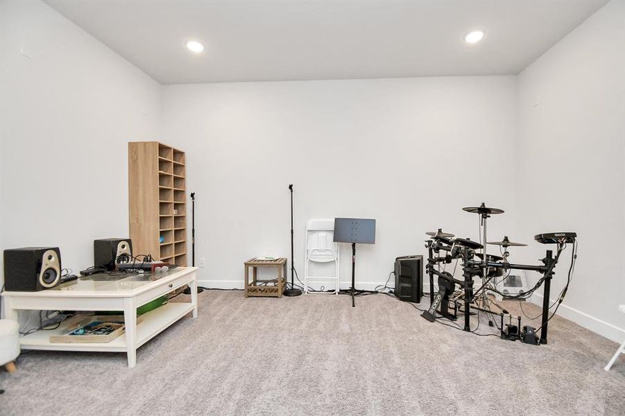 This could be your music Jam room or you can convert it to a theater room.