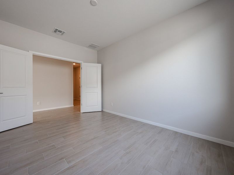 A room with white walls. A room with white walls.