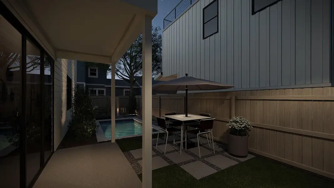 Exterior details and patio area of a home in , Austin (Image 3).