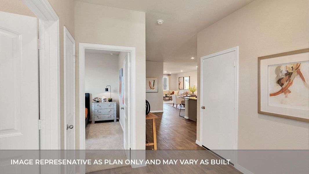 Furnished interior view inside a new home in Prairie Lakes, Buda (Image 10).