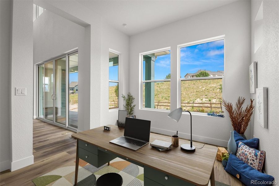 Furnished interior view inside a new home in Cloverleaf – Mountainview Collection, Monument (Image 24).