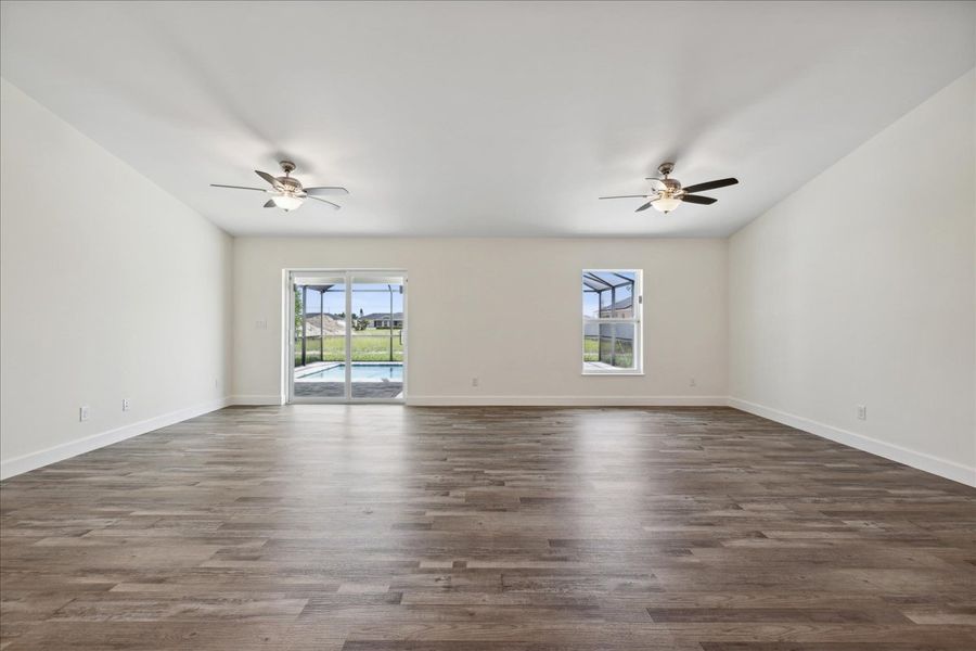 Representative unfurnished interior of a home built from the The Tidewater by Sunlife Homes LLC in Cape Coral, Cape Coral (Image 14). Representative unfurnished interior of a home built from the The Tidewater by Sunlife Homes LLC in Cape Coral, Cape Coral (Image 14).