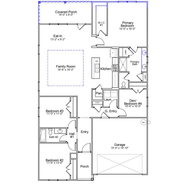 2D floor plan layout of this home in Jordan Grove, Conway, SC (Image 5).