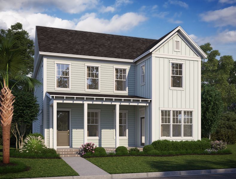 Representative exterior photo of a completed home built from the Shepard by Ashton Woods in Midtown at Nexton, Summerville, SC (Image 22).