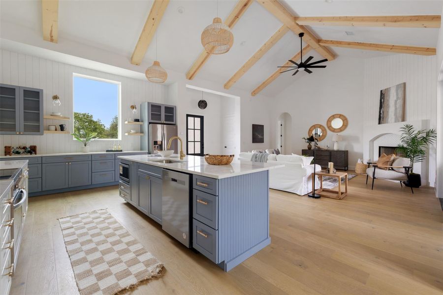 Furnished interior view inside a new home in , Wimberley (Image 30).