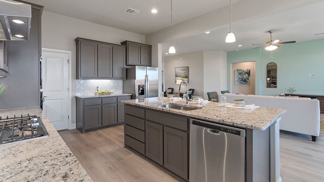 Representative furnished interior of a home built from the Guadalupe by D.R. Horton in Lakeview Pointe, Grand Prairie (Image 13).