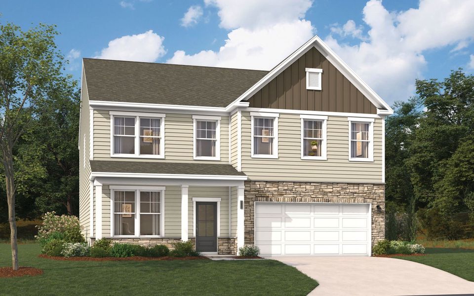 Representative exterior photo of a completed home built from the The Kershaw by Stanley Martin Homes in Riverside Ridge, Lawrenceville, GA (Image 95).