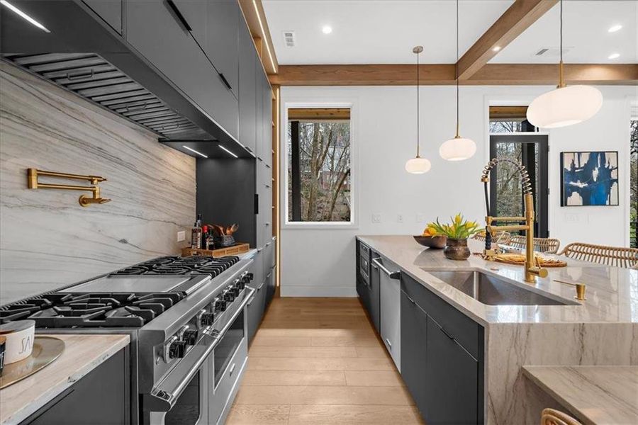 Furnished interior view inside a new home in , Atlanta (Image 10).