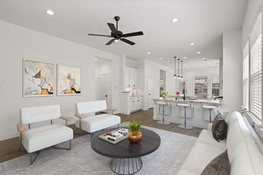 Furnished interior view inside a new home in The Woodlands Hills, Willis (Image 5).