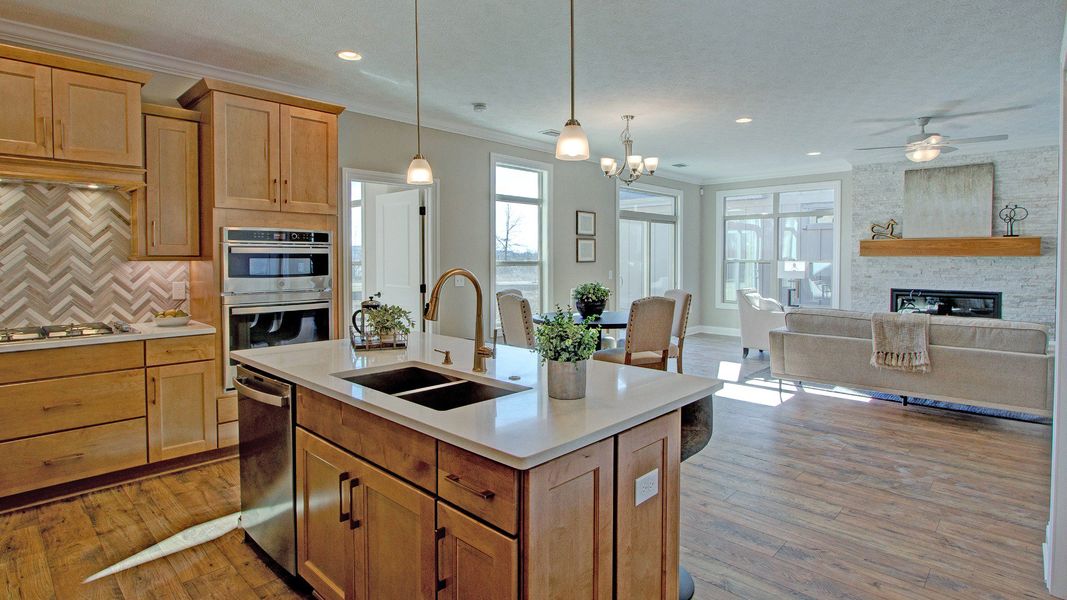 Representative furnished interior of a home built from the Capri by Epcon Communities in Lakeside at Millican Reserve, College Station (Image 9).