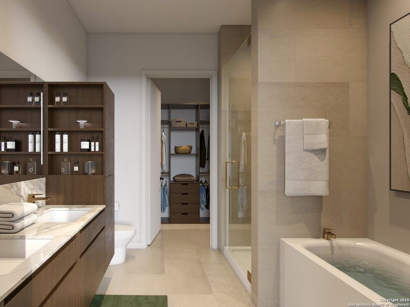 Furnished interior view inside a new home in , San Antonio (Image 1).