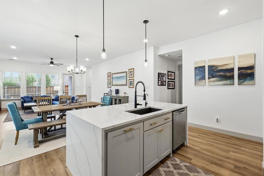Furnished interior view inside a new home in Estates at Stacy Crossing, McKinney (Image 15).