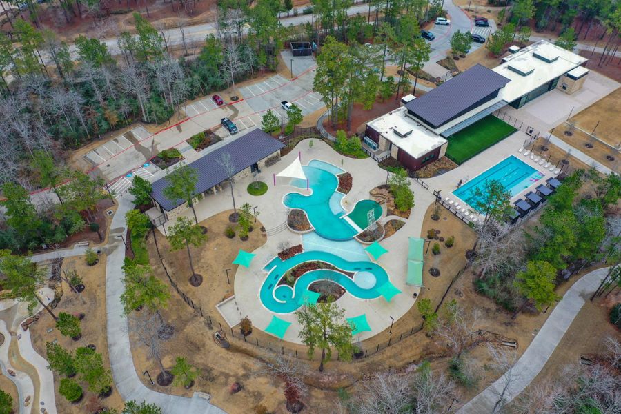 The Woodlands Hills is a 2,000-acre forested master planned community, featuring 112 acres of open space, 20 neighborhood parks, a 17-acre Village Park and an activity center with event space and fitness facility.