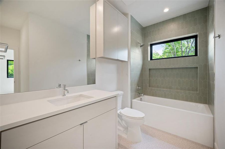 Furnished interior view inside a new home in , Dallas (Image 34).