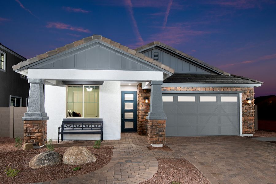 Representative exterior photo of a completed home built from the Shiloh by Beazer Homes in Bethany Grove, Glendale, AZ (Image 21). Representative exterior photo of a completed home built from the Shiloh by Beazer Homes in Bethany Grove, Glendale, AZ (Image 21).