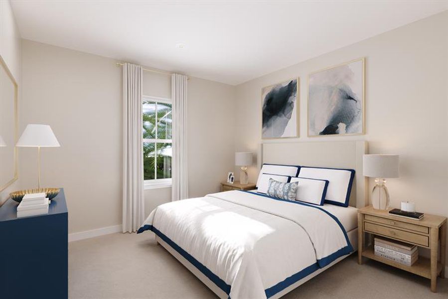 Representative furnished interior of a home built from the Cascade by Ryan Homes in Malabar Springs, Palm Bay (Image 9).