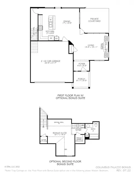 2D floor plan layout for the Palazzo by Epcon Communities in The Grove at Haven Hill, Lenoir City, TN (Image 6). 2D floor plan layout for the Palazzo by Epcon Communities in The Grove at Haven Hill, Lenoir City, TN (Image 6).