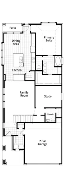 2D floor plan layout for the Everleigh by Highland Homes in East View Farms, Georgetown, TX (Image 7). 2D floor plan layout for the Everleigh by Highland Homes in East View Farms, Georgetown, TX (Image 7).