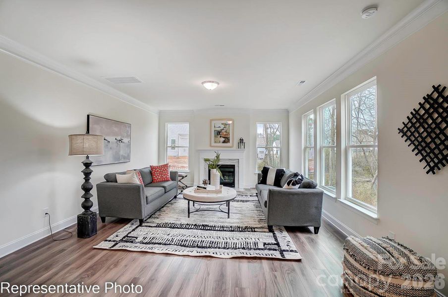 Furnished interior view inside a new home in Enclave at Riverdale, Huntersville (Image 12).