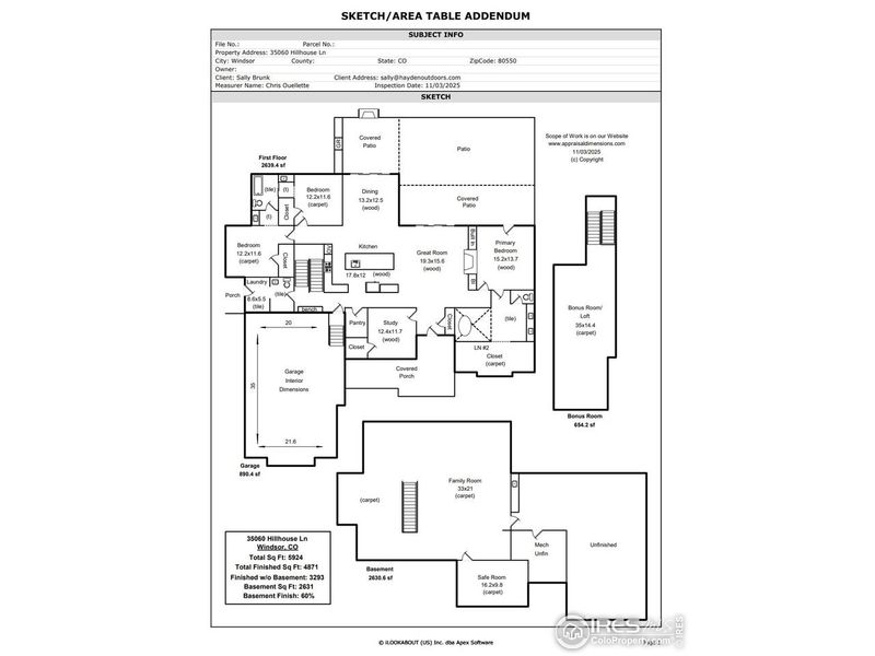 2D floor plan layout of this home in , Windsor, CO (Image 5).