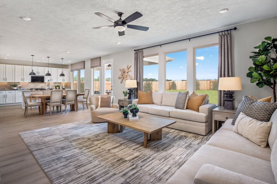 Representative furnished interior of a home built from the 2444 Modeled by KB Home in Madera Preserve, New Caney (Image 5).