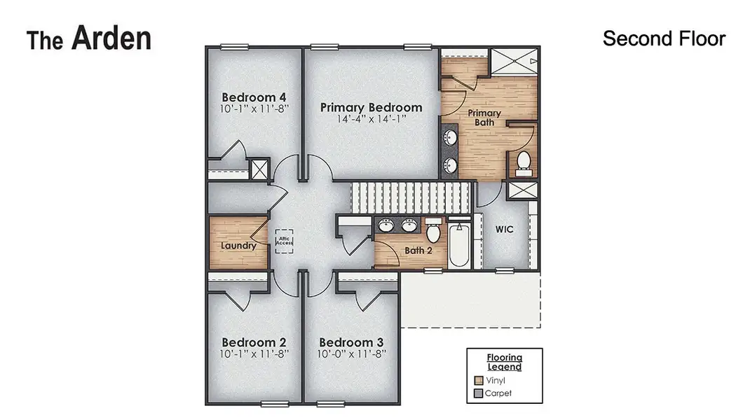 2D floor plan layout of this home in Eagle Creek, Bolivia, NC (Image 4).
