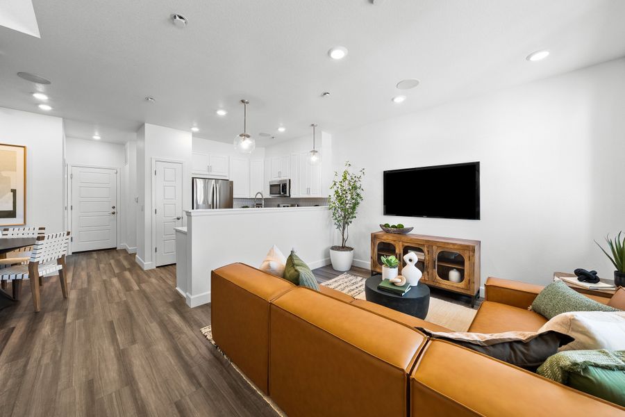 Representative furnished interior of a home built from the Discovery by Taylor Morrison in Trailstone Townhomes - The Westerly Collection, Arvada (Image 3).