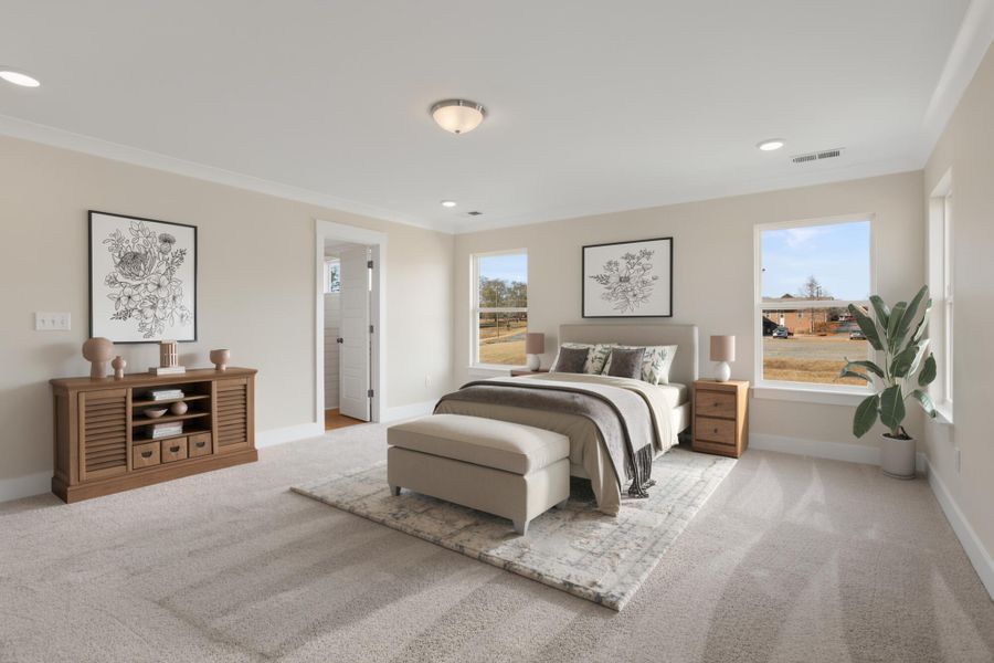 Furnished interior view inside a new home in Founders Club, Moore (Image 8).