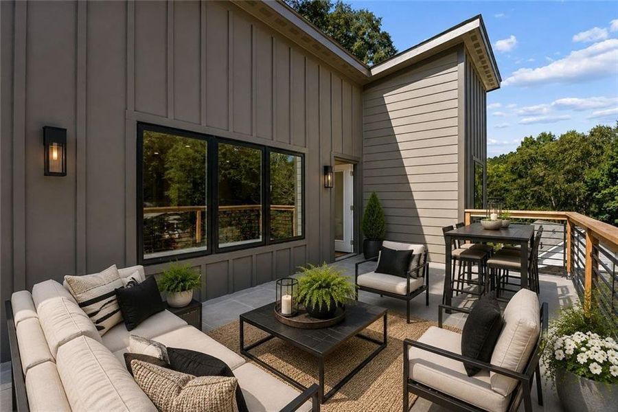 Exterior details and patio area of a home in , Atlanta (Image 27).