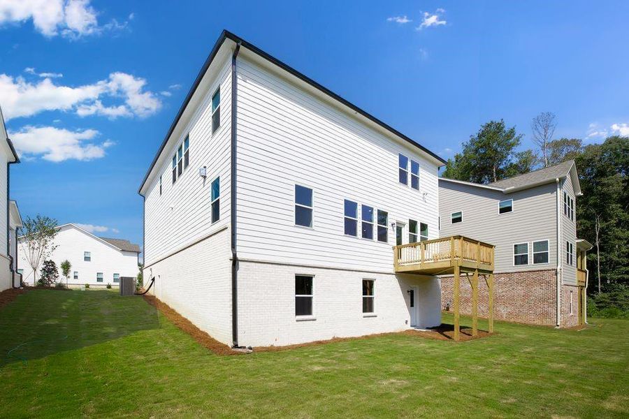 Front exterior of a new home in Bailey Fence, Dacula, GA, highlighting curb appeal (Image 21).