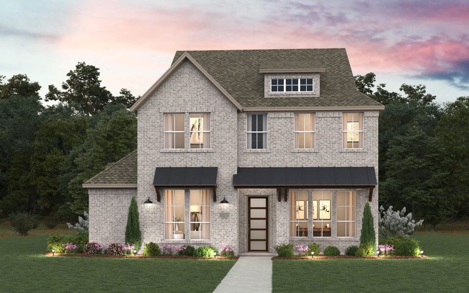 Front exterior of a new home in The Grove Frisco, Frisco, TX, highlighting curb appeal (Image 8).