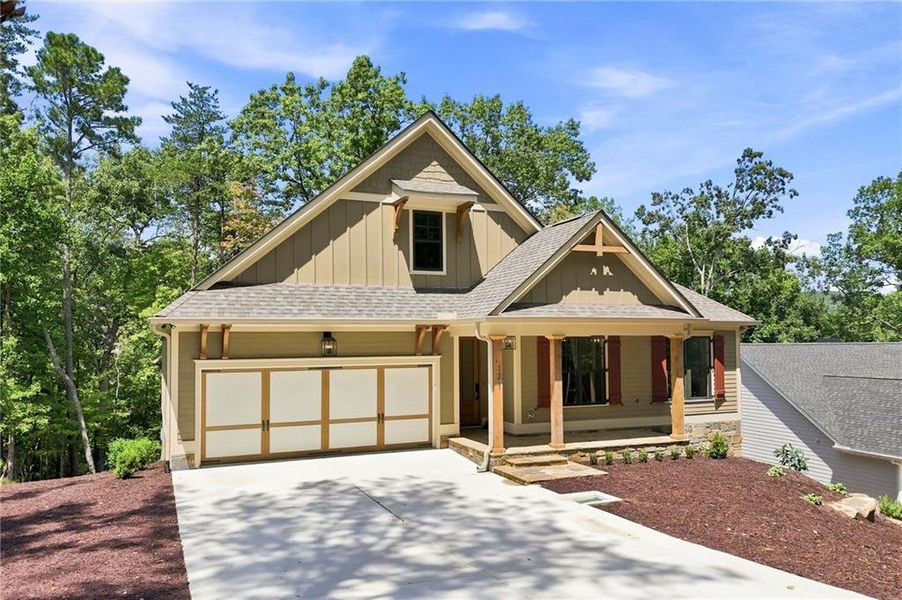 Front exterior of a new home in , Waleska, GA, highlighting curb appeal (Image 32). Front exterior of a new home in , Waleska, GA, highlighting curb appeal (Image 32).