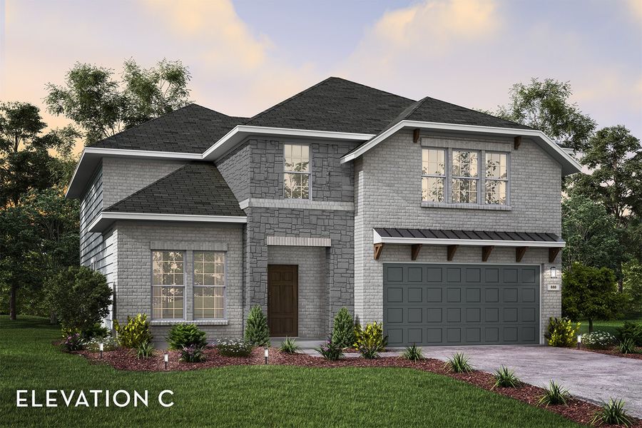 Representative exterior photo of a completed home built from the Hayden by CastleRock Communities in Newport, Crosby, TX (Image 38).