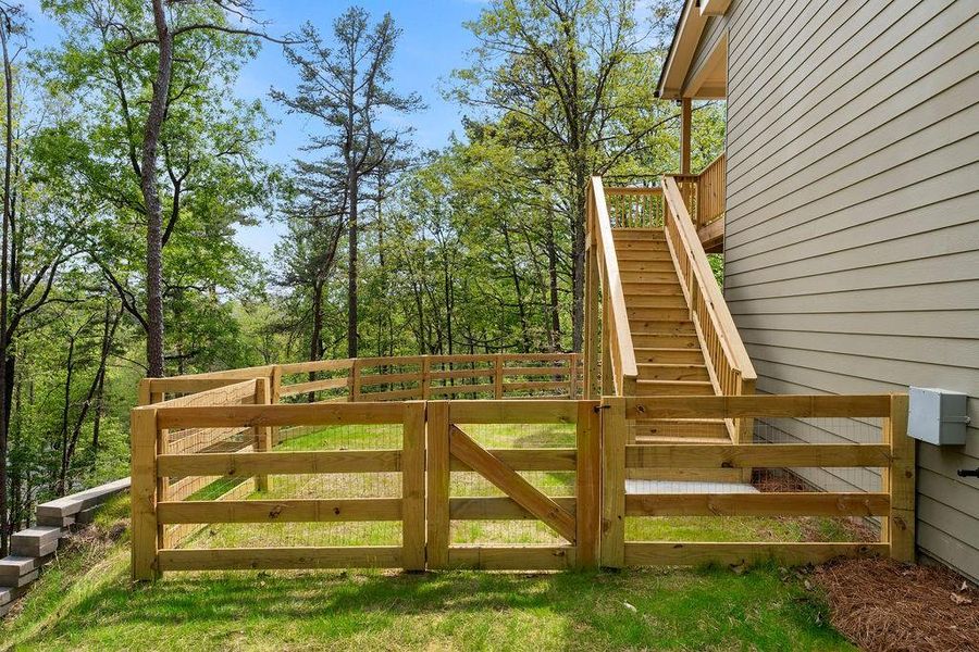 Exterior details and patio area of a home in , Waleska (Image 34).
