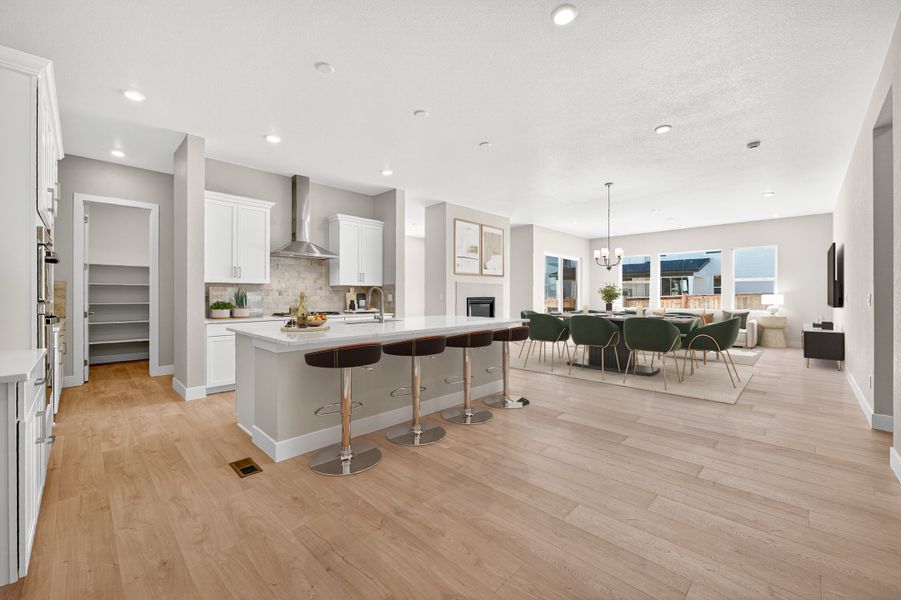 Furnished interior view inside a new home in Trailstone, Arvada (Image 6).