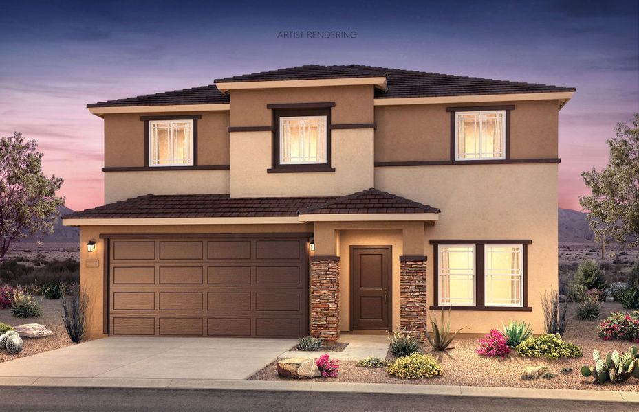 Representative exterior photo of a completed home built from the Daisy by Centex in Copper Falls, Buckeye, AZ (Image 21).