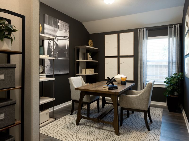 Furnished interior view inside a new home in Granger Pointe - Premier Series, Conroe (Image 10). Furnished interior view inside a new home in Granger Pointe - Premier Series, Conroe (Image 10).