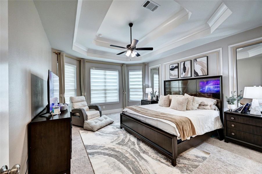 MASTER BEDRM WITH EXPANSIVE BEDROOM SET