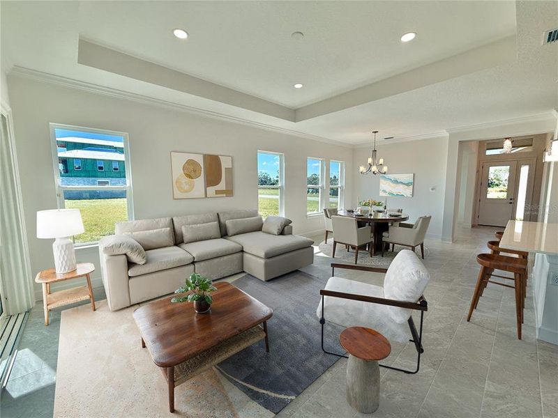 Furnished interior view inside a new home in Veranda Bay, Flagler Beach (Image 37).