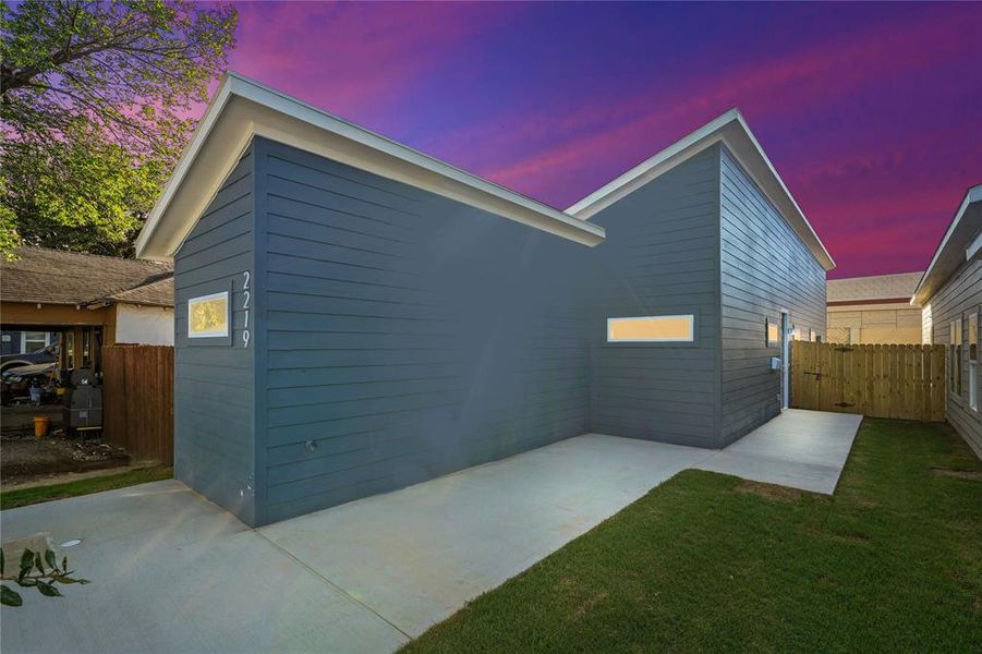 Exterior details and patio area of a home in , Dallas (Image 14). Exterior details and patio area of a home in , Dallas (Image 14).