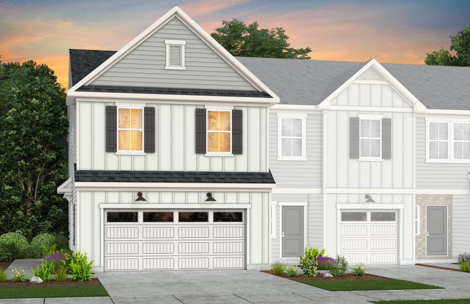 Front exterior of a new home in Mallard Park, Charlotte, NC, highlighting curb appeal (Image 28).
